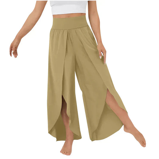 Olivia | Trendy wide-leg pants with stylish split