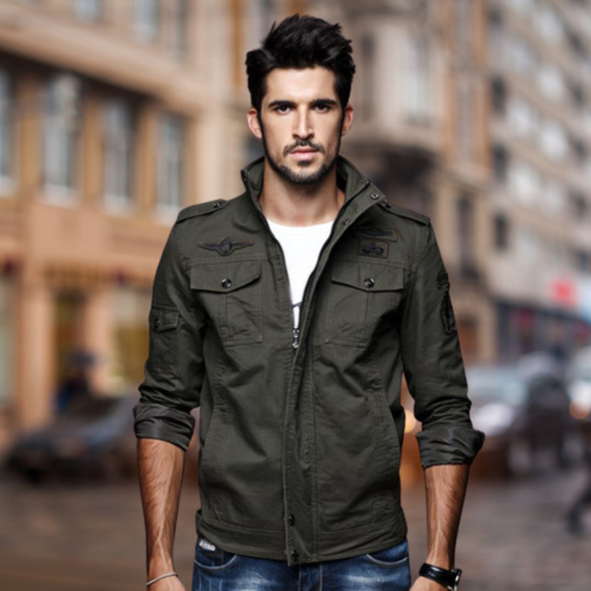 Liam | Elegant casual windbreaker with stand-up collar