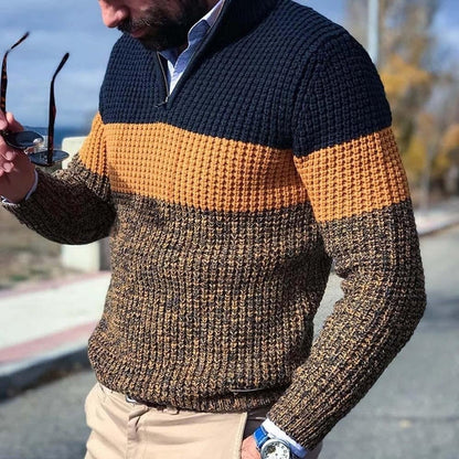 Nate | Stylish knitted men's sweater with zipper