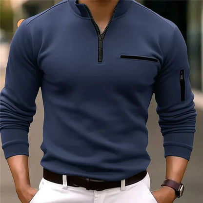 Owen | Men's Polo Shirt with Quarter Zip